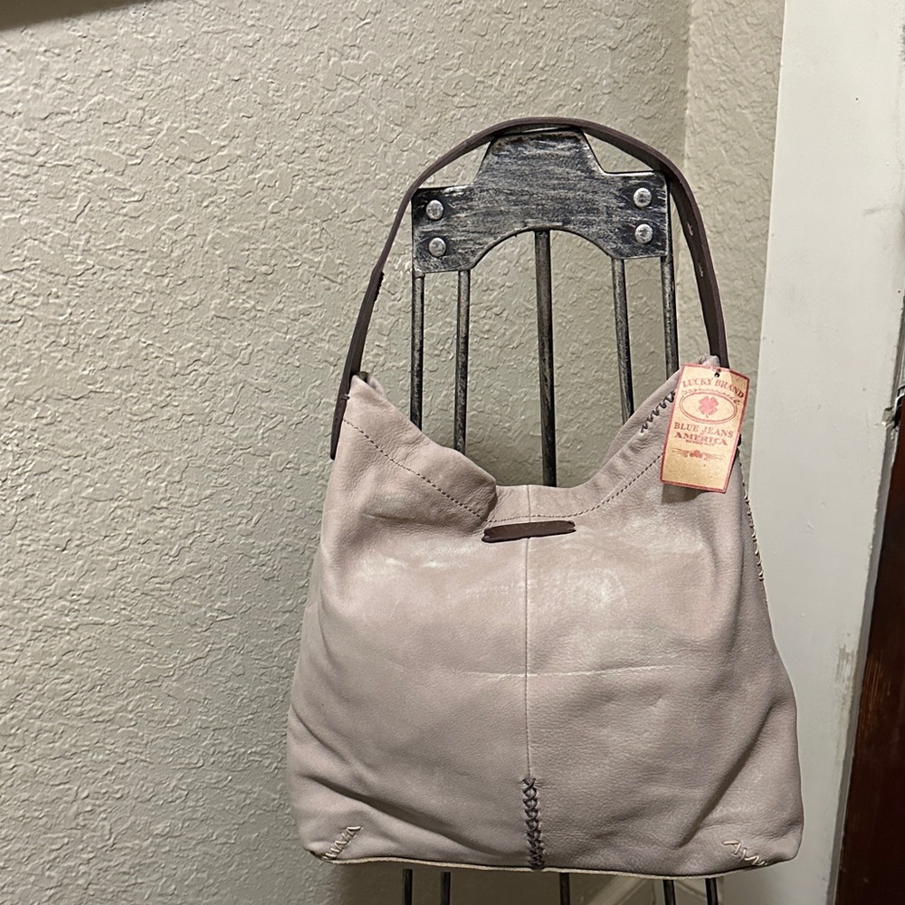 Lucky Brand Women's Tan Leather Hobo Bag